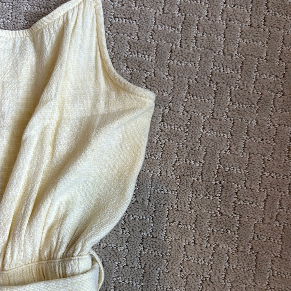 Yellow Button-Front Romper - Picture 12 of 12